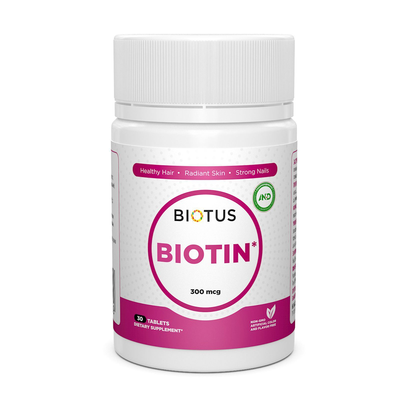 Біотин Biotus Biotin, 300 мкг, 30 таблеток